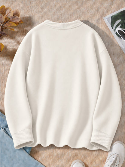 Decorative Lettering With Floral Accents women's sweatshirts - product image 5