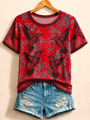 Boho Kolibri-Garten – Nature Story Baumwoll-T-Shirt