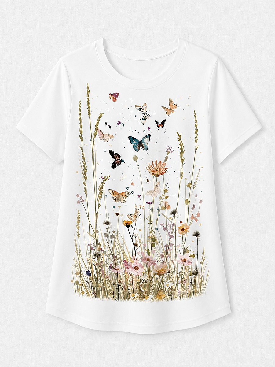 White Basic Summer Tee in White