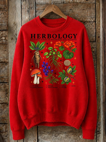 Herbology Botanical Chart - Life Stories Cotton Blend Sweatshirt