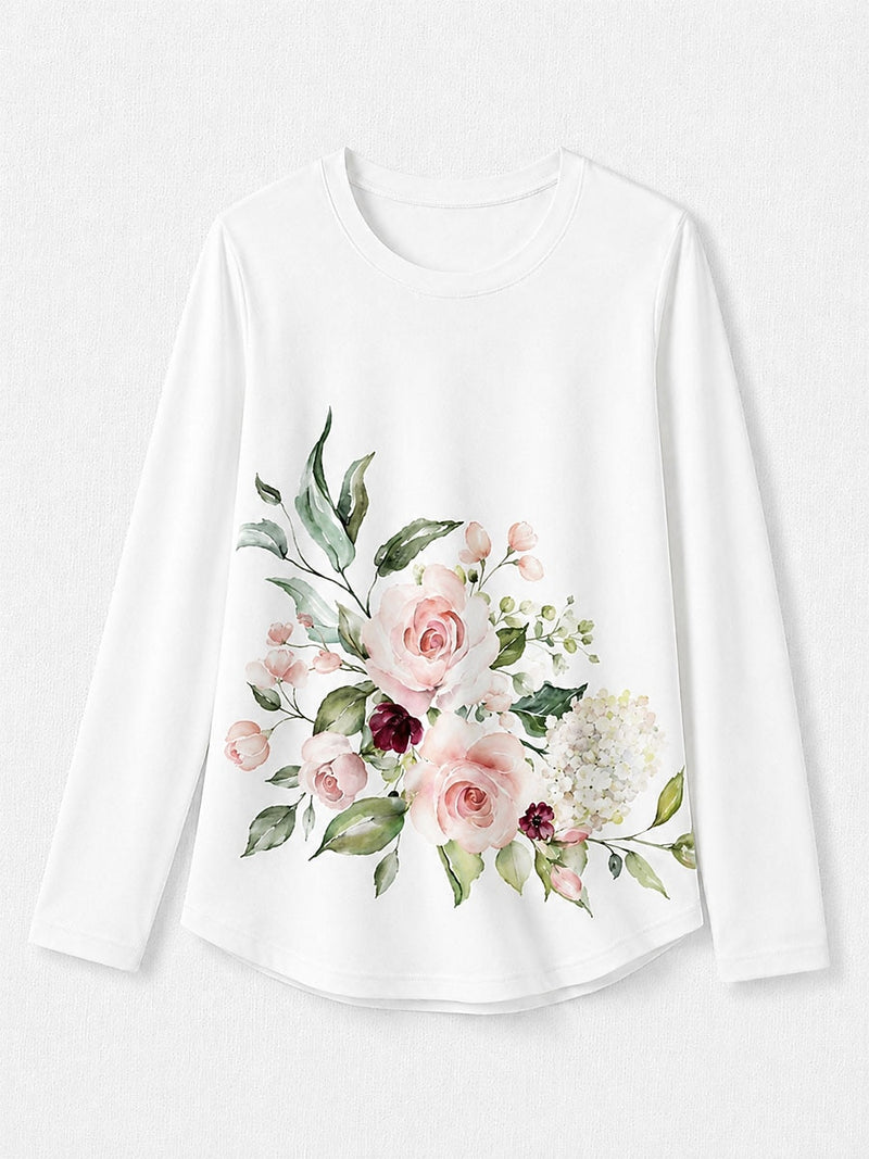 Rose Garden - Flora Cotton Long Sleeve Tee