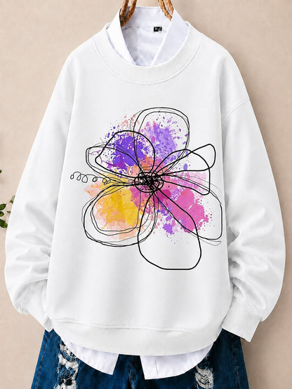 Abstract Watercolor Blossom women's sweatshirts - product image 3