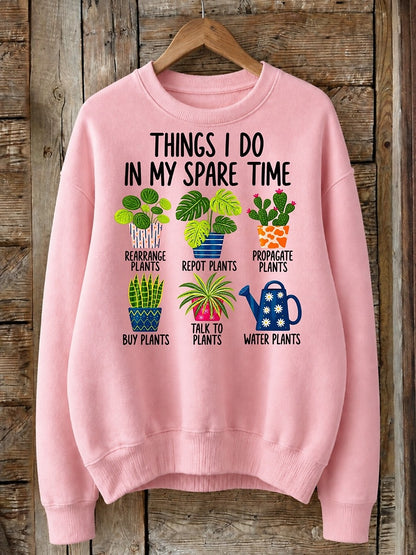 Things I Do In My Spare Time - Life Stories Cotton Blend Sweatshirt