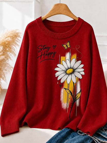 Stay Happy With Daisy And Butterfly women's sweatshirts - product image 2