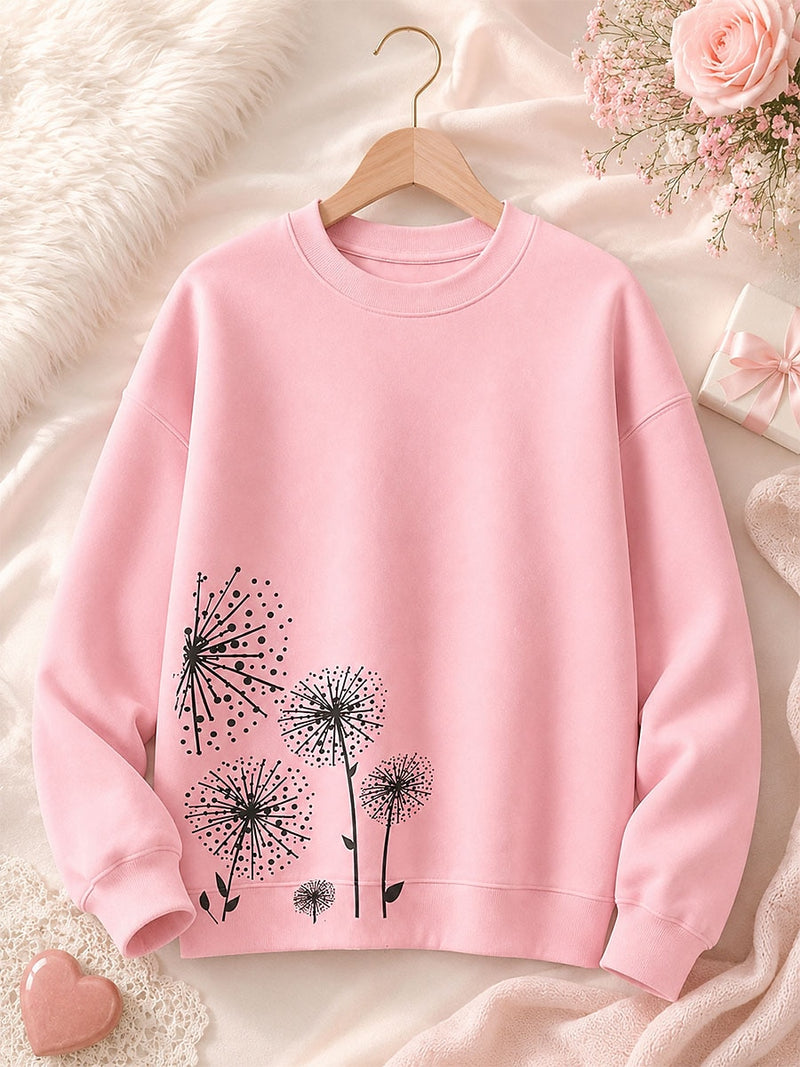 Dandelion Wishes - Botanical Story Cotton Sweatshirt