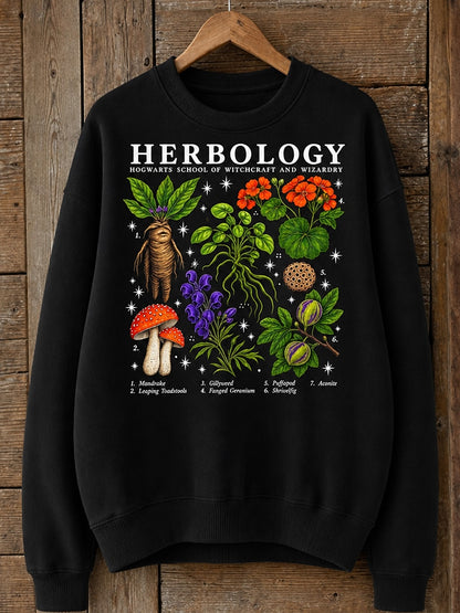 Herbology Botanical Chart - Life Stories Cotton Blend Sweatshirt